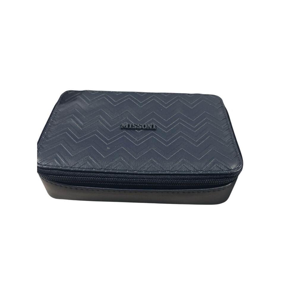 MISSONI Delta One® First Class Amenity Kit Makeup Bag Leather & Toiletry Items